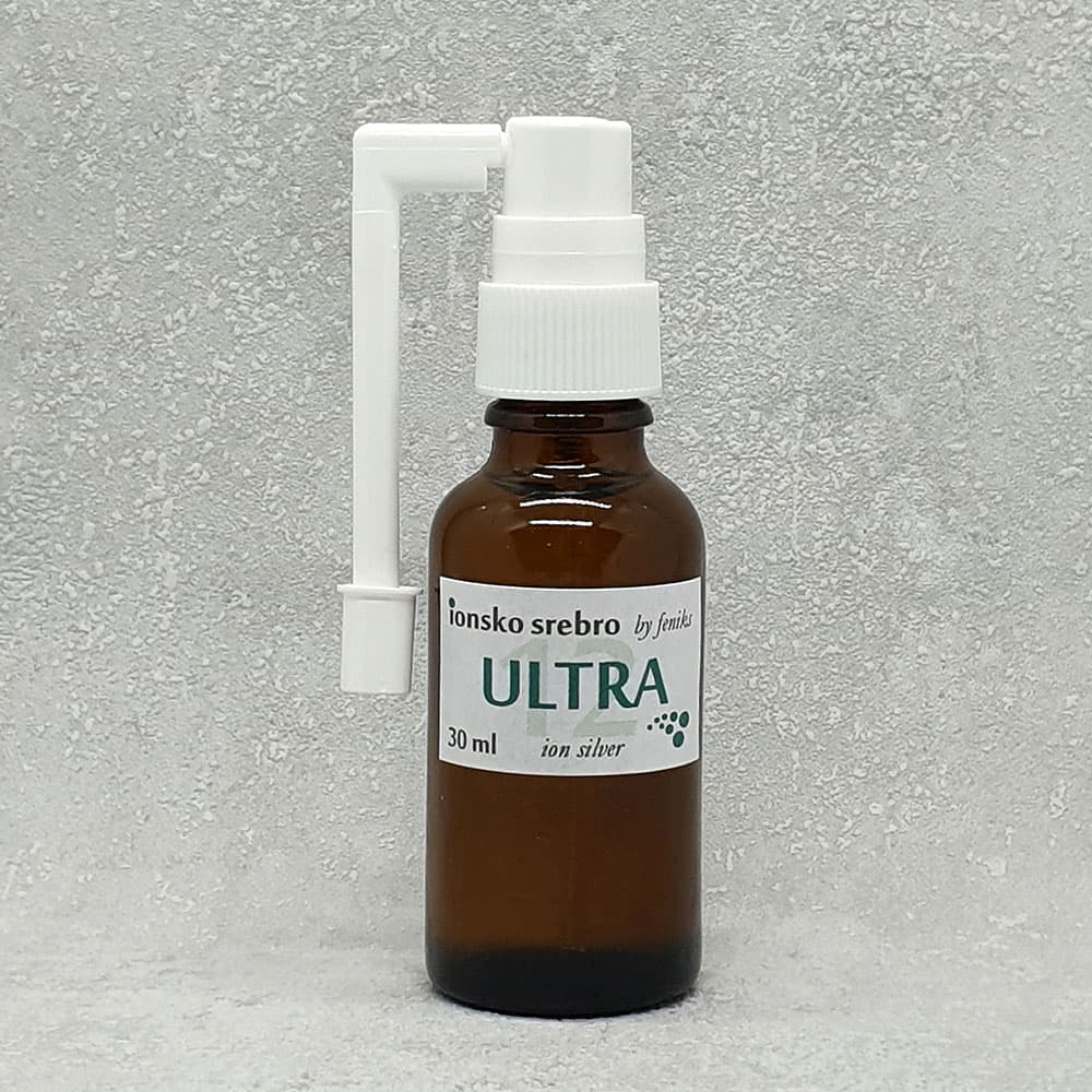 Ionsko srebro ULTRA 30 ml s raspršivačem - oralna